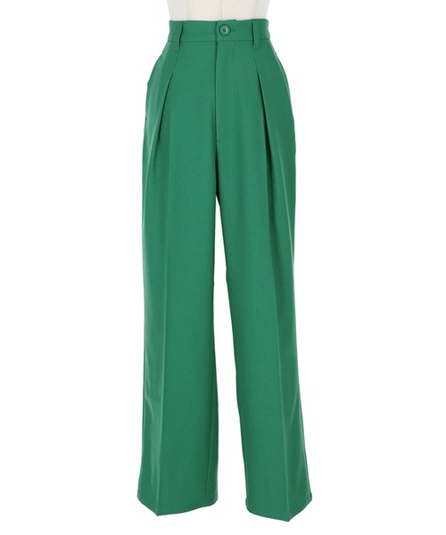 coca（coca）（コカ）の「ウールタッチカルゼインタックパンツ（スラックス・レディース・アイボリー/ブラック/イエロー/グリーン・M/L）」の8枚目の写真