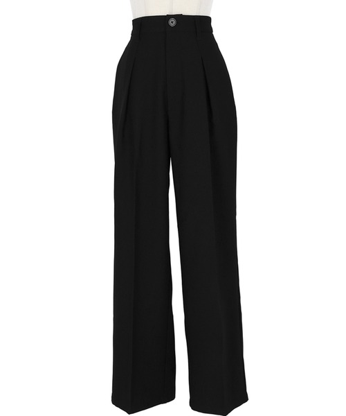 coca（coca）（コカ）の「ウールタッチカルゼインタックパンツ（スラックス・レディース・アイボリー/ブラック/イエロー/グリーン・M/L）」の6枚目の写真