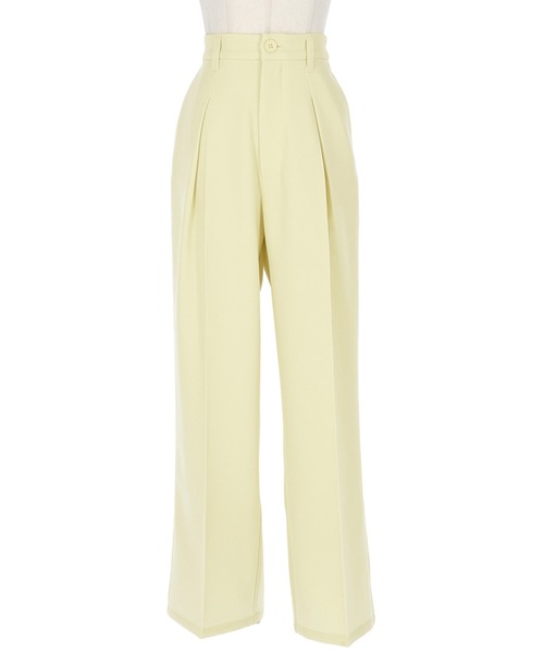 coca（coca）（コカ）の「ウールタッチカルゼインタックパンツ（スラックス・レディース・アイボリー/ブラック/イエロー/グリーン・M/L）」の19枚目の写真