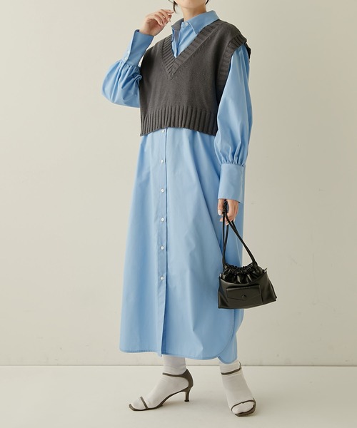 PAPILLONNER（パピヨネ）の「【OT】ドロストチェーンショルダー/PAPILLONNER/パピヨネ（ショルダーバッグ・レディース・レモンイエロー/ブラック/ホワイト・FREE）」の10枚目の写真