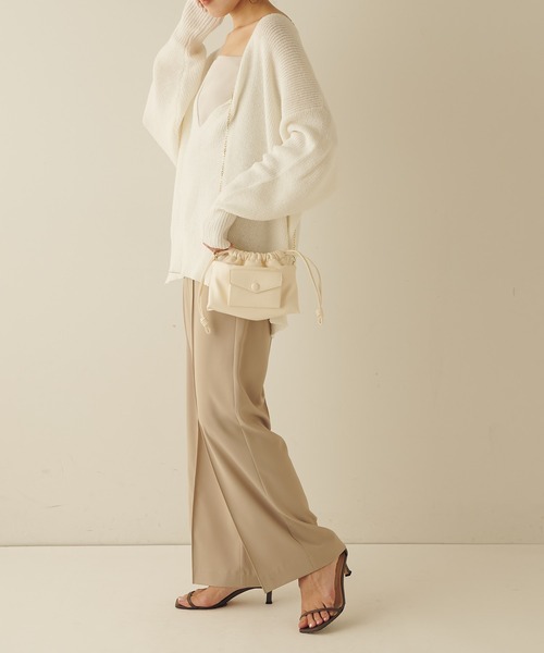 PAPILLONNER（パピヨネ）の「【OT】ドロストチェーンショルダー/PAPILLONNER/パピヨネ（ショルダーバッグ・レディース・レモンイエロー/ブラック/ホワイト・FREE）」の18枚目の写真