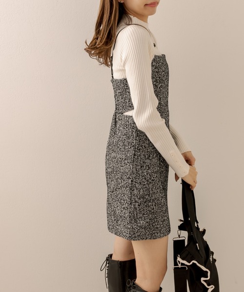 OLIVE des OLIVE ワンピース　ミニ丈　ミュウ系　miu系 OLIVE des OLIVE/【OLIVE des OLIVE】裾プリーツミニキャミ
