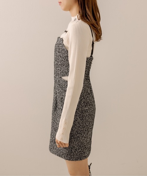 OLIVE des OLIVE（オリーブデオリーブ）の「サイドオープンミニキャミワンピース（ワンピース・レディース・ブラック/チェック/スミクロ・FREE）」の13枚目の写真