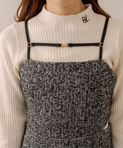 OLIVE des OLIVE（オリーブデオリーブ）の「サイドオープンミニキャミワンピース（ワンピース・レディース・ブラック/チェック/スミクロ・FREE）」の18枚目の写真