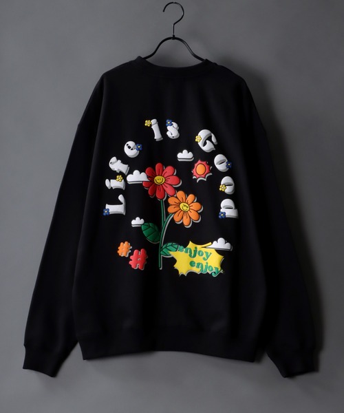 SITRY(シトリー)の「wide silhouette foam print sweat/ワイドシルエット 発泡プリント スウェット/トレーナー(スウェット・メンズ・ブルー/ブラック系その他/ホワイト系その他2/ブラック/ブラック系その他2/ホワイト/ホワイト系その他/パープル系その他/パープル系その他2/マスタード/パープル/ブルー系その他・M/L)」の5枚目の写真