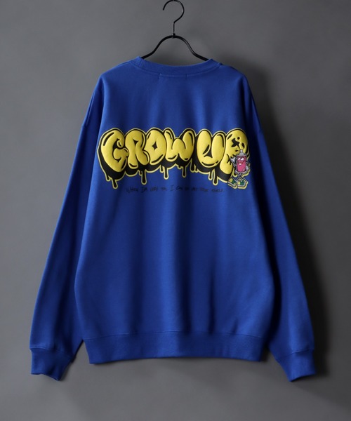 SITRY(シトリー)の「wide silhouette foam print sweat/ワイドシルエット 発泡プリント スウェット/トレーナー(スウェット・メンズ・ブルー/ブラック系その他/ホワイト系その他2/ブラック/ブラック系その他2/ホワイト/ホワイト系その他/パープル系その他/パープル系その他2/マスタード/パープル/ブルー系その他・M/L)」の8枚目の写真