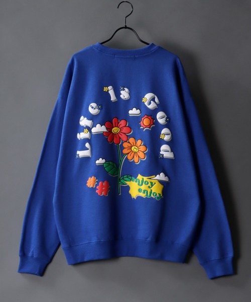 SITRY(シトリー)の「wide silhouette foam print sweat/ワイドシルエット 発泡プリント スウェット/トレーナー(スウェット・メンズ・ブルー/ブラック系その他/ホワイト系その他2/ブラック/ブラック系その他2/ホワイト/ホワイト系その他/パープル系その他/パープル系その他2/マスタード/パープル/ブルー系その他・M/L)」の7枚目の写真