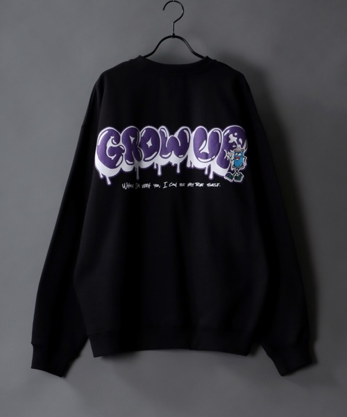 SITRY(シトリー)の「wide silhouette foam print sweat/ワイドシルエット 発泡プリント スウェット/トレーナー(スウェット・メンズ・ブルー/ブラック系その他/ホワイト系その他2/ブラック/ブラック系その他2/ホワイト/ホワイト系その他/パープル系その他/パープル系その他2/マスタード/パープル/ブルー系その他・M/L)」の6枚目の写真