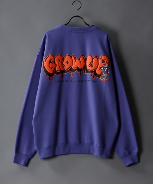 SITRY(シトリー)の「wide silhouette foam print sweat/ワイドシルエット 発泡プリント スウェット/トレーナー(スウェット・メンズ・ブルー/ブラック系その他/ホワイト系その他2/ブラック/ブラック系その他2/ホワイト/ホワイト系その他/パープル系その他/パープル系その他2/マスタード/パープル/ブルー系その他・M/L)」の11枚目の写真