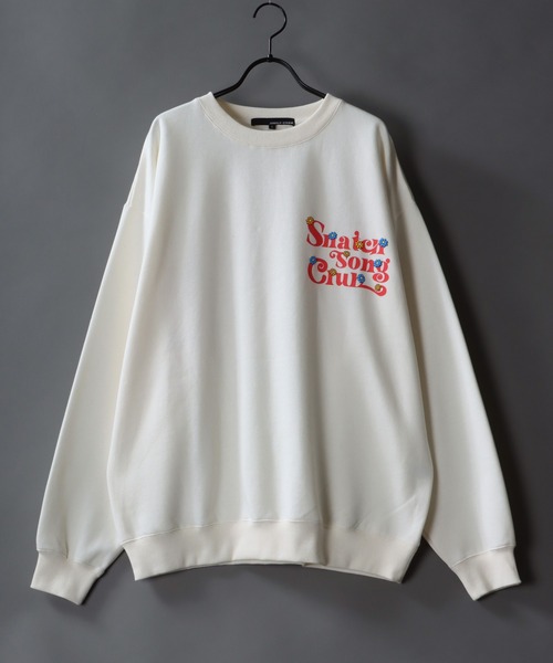 SITRY(シトリー)の「wide silhouette foam print sweat/ワイドシルエット 発泡プリント スウェット/トレーナー(スウェット・メンズ・ブルー/ブラック系その他/ホワイト系その他2/ブラック/ブラック系その他2/ホワイト/ホワイト系その他/パープル系その他/パープル系その他2/マスタード/パープル/ブルー系その他・M/L)」の13枚目の写真