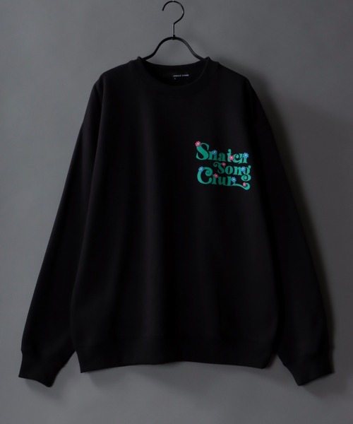SITRY(シトリー)の「wide silhouette foam print sweat/ワイドシルエット 発泡プリント スウェット/トレーナー(スウェット・メンズ・ブルー/ブラック系その他/ホワイト系その他2/ブラック/ブラック系その他2/ホワイト/ホワイト系その他/パープル系その他/パープル系その他2/マスタード/パープル/ブルー系その他・M/L)」の20枚目の写真