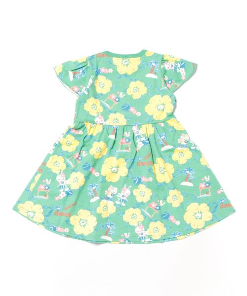 KP（ケーピー）の「日本製/mimiちゃんアロハ柄ワンピース(100～130)（ワンピース・キッズ・グリーン/ピンク・100cm/110cm/120cm/130cm）」の3枚目の写真