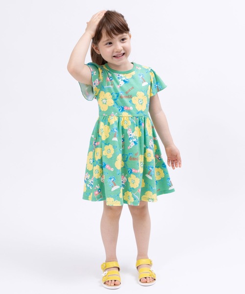 KP（ケーピー）の「日本製/mimiちゃんアロハ柄ワンピース(100～130)（ワンピース・キッズ・グリーン/ピンク・100cm/110cm/120cm/130cm）」の14枚目の写真
