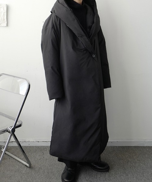 MAISON BREEZE(メゾンブリーズ)の「【MAISON BREEZE】ビッグシルエット中綿ロングコート SCCH289(ダウンジャケット/コート・レディース・ブラック・FREE)」の5枚目の写真