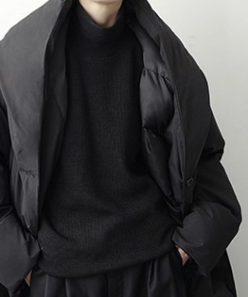 MAISON BREEZE(メゾンブリーズ)の「【MAISON BREEZE】ビッグシルエット中綿ロングコート SCCH289(ダウンジャケット/コート・レディース・ブラック・FREE)」の4枚目の写真