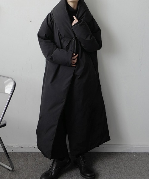 MAISON BREEZE(メゾンブリーズ)の「【MAISON BREEZE】ビッグシルエット中綿ロングコート SCCH289(ダウンジャケット/コート・レディース・ブラック・FREE)」の11枚目の写真