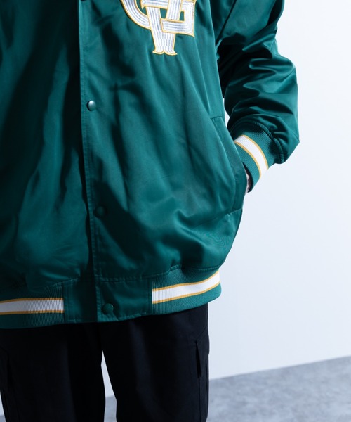 NYLAUS（ナイラス）の「メモリー 裏タフタ ロゴ刺繍 ルーズスタジャン（スタジャン・メンズ・ホワイト/ブラック/ブルー/グリーン・L/LL/M）」の11枚目の写真