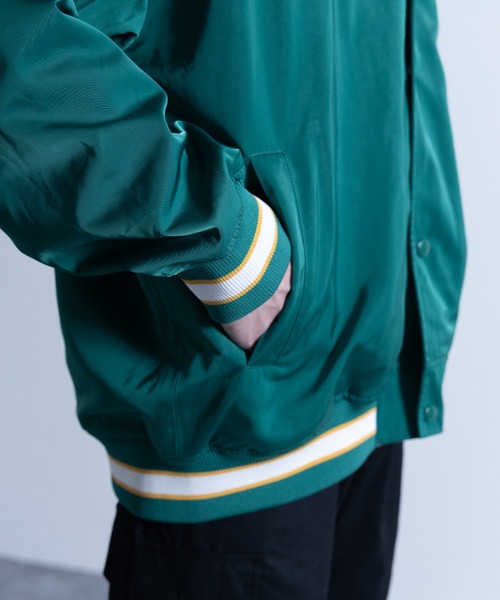 NYLAUS（ナイラス）の「メモリー 裏タフタ ロゴ刺繍 ルーズスタジャン（スタジャン・メンズ・ホワイト/ブラック/ブルー/グリーン・L/LL/M）」の13枚目の写真