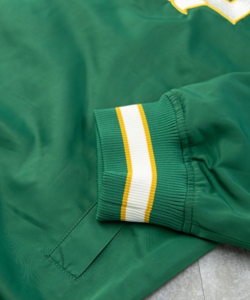 NYLAUS（ナイラス）の「メモリー 裏タフタ ロゴ刺繍 ルーズスタジャン（スタジャン・メンズ・ホワイト/ブラック/ブルー/グリーン・L/LL/M）」の19枚目の写真