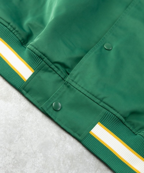 NYLAUS（ナイラス）の「メモリー 裏タフタ ロゴ刺繍 ルーズスタジャン（スタジャン・メンズ・ホワイト/ブラック/ブルー/グリーン・L/LL/M）」の20枚目の写真