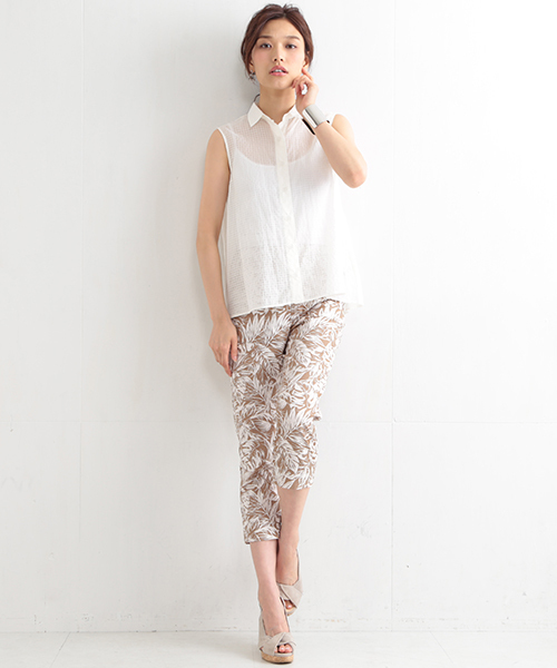 BEAMS LIGHTS Women's（ビームスライツ ウィメンズ）の「BEAMS LIGHTS / シアシャドウ チェックシャツ（シャツ/ブラウス・レディース・オフホワイト/サックスブルー/ネイビー・36/38）」の19枚目の写真