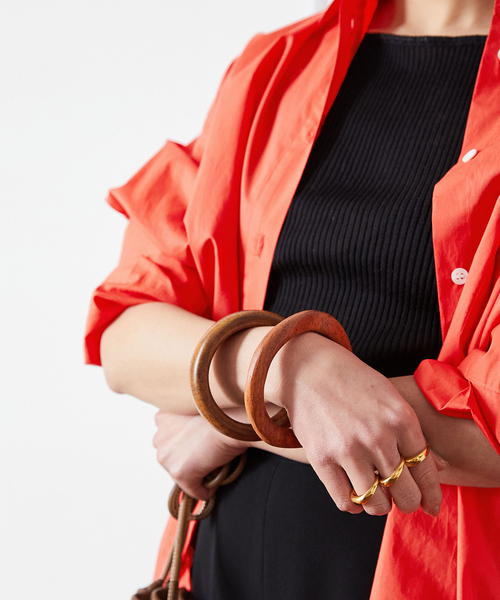 VERMEIL par iena（ヴェルメイユパーイエナ）の「【MARION GODART/マリオンゴダール】バングル 細（brown）（バングル/リストバンド・レディース・ブラウン・FREE）」の7枚目の写真