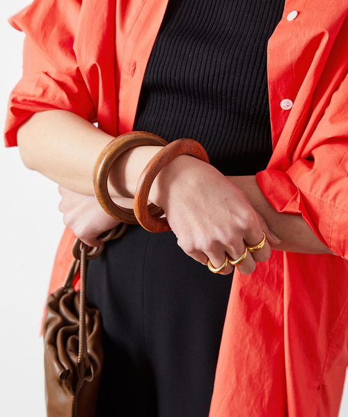 VERMEIL par iena（ヴェルメイユパーイエナ）の「【MARION GODART/マリオンゴダール】バングル 細（brown）（バングル/リストバンド・レディース・ブラウン・FREE）」の8枚目の写真