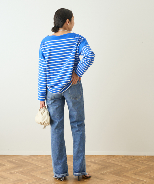 別注》【INSCRIRE /アンスクリア】リメイク風 フレアデニム（デニム