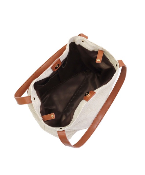 T・S・L（ティーエスエル）の「ハンプ×合皮バケツ型トートバッグ（トートバッグ・レディース・ミント/イエロー/ブラウン/ブラック・FREE）」の18枚目の写真