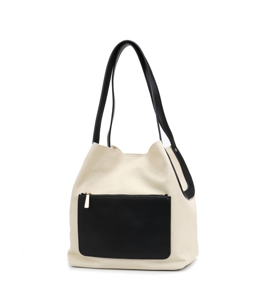 T・S・L（ティーエスエル）の「ハンプ×合皮バケツ型トートバッグ（トートバッグ・レディース・ミント/イエロー/ブラウン/ブラック・FREE）」の13枚目の写真