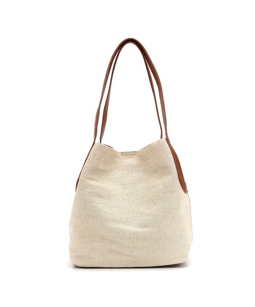 T・S・L（ティーエスエル）の「ハンプ×合皮バケツ型トートバッグ（トートバッグ・レディース・ミント/イエロー/ブラウン/ブラック・FREE）」の15枚目の写真