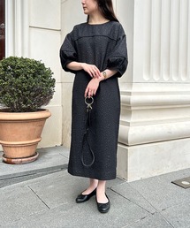 【WEB限定】バルーンスリーブジャガードワンピース