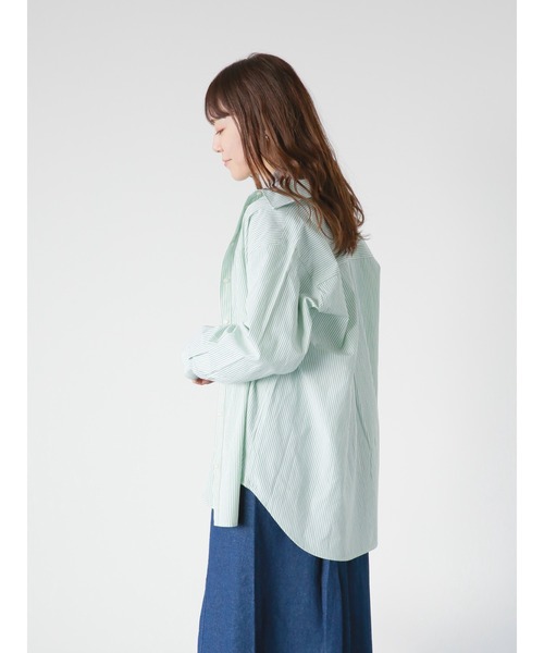 ehka sopo（エヘカソポ）の「ストライプビッグシャツ（シャツ/ブラウス・レディース・ブルー/グリーン/グレー・ﾌﾘ-）」の22枚目の写真
