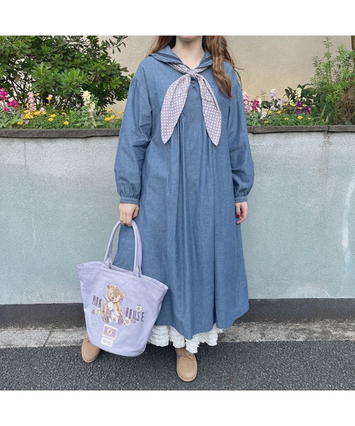 PINK HOUSE（ピンクハウス）の「水玉プリントリボンタイ付きセーラー