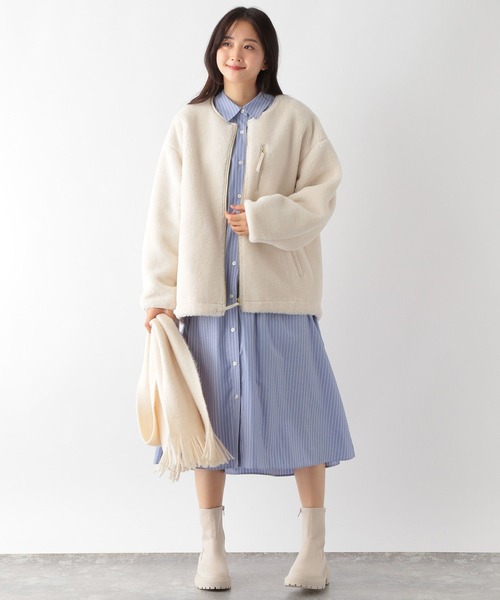 GLOBAL WORK(グローバルワーク)の「お手入れらくらくボリュームシャツワンピース/163808(ワンピース・レディース・ブルー/その他/ブラック/グリーン・LARGE/MEDIUM)」の19枚目の写真