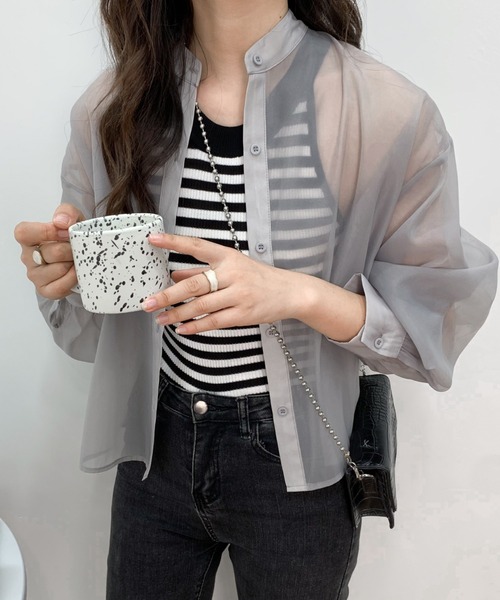 ABITOKYO シアー レース シャツ ブラウス アビトーキョー テラス ABITOKYO シアー レース シャツ ブラウス アビトーキョー テラス