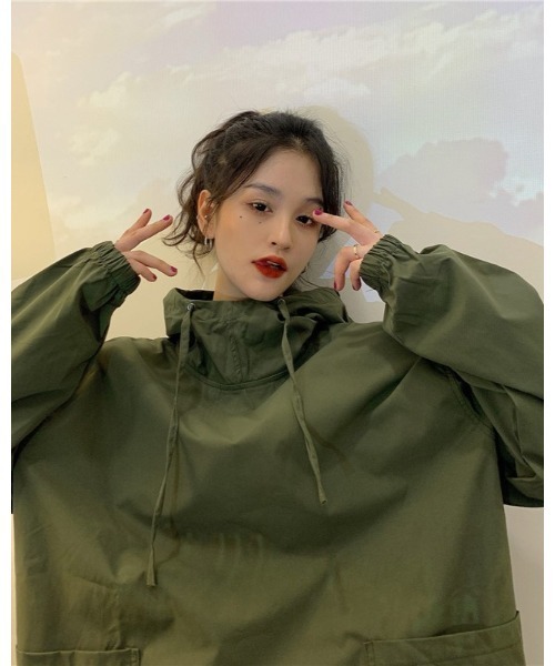Ritzy（リッツィー）の「アノラックオーバーパーカー（マウンテンパーカー・レディース・カーキ/ブラック・M/L）」の18枚目の写真