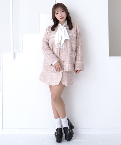 TITTY&CO.(ティティーアンドコー)の「【TITTY&CO.】ツイードフレアミニスカパン(スカート・レディース・ホワイト/ピンク系その他・SMALL/MEDIUM)」の9枚目の写真
