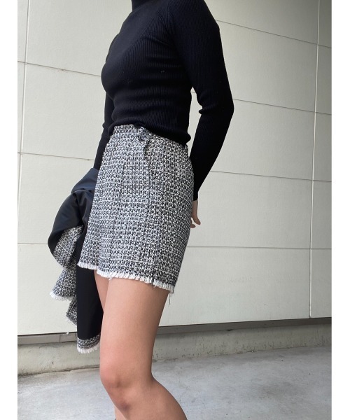 AMAIL（アマイル）の「Tweed cutting pants（その他パンツ・レディース・ブラック/ピンク・FREE）」の14枚目の写真