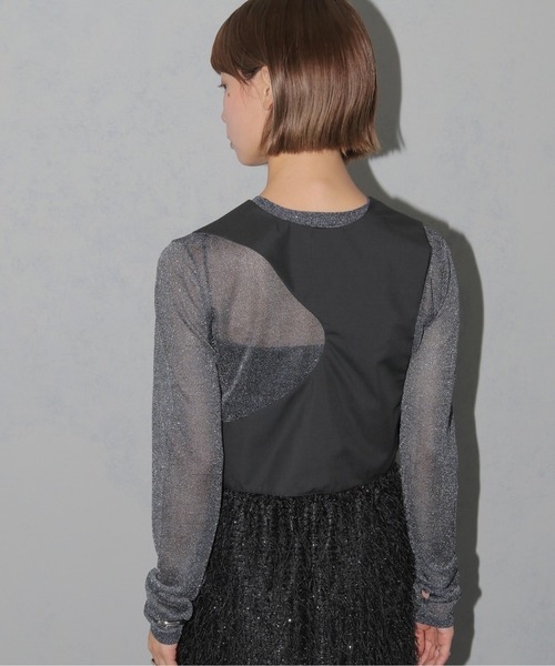 cheriella（シェリエラ）の「【cheriella】WEB限定カーブカットショートベスト WEB LIMITED CURVE CUT SHORT VEST（ベスト・レディース・ブラック/ベージュ・M）」の17枚目の写真