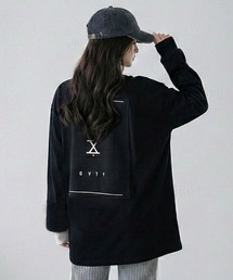 Dalfwin（ダールフィン）の「DECEMラベル配色ビッグ長袖Tシャツオーバーサイズ（Tシャツ/カットソー）」