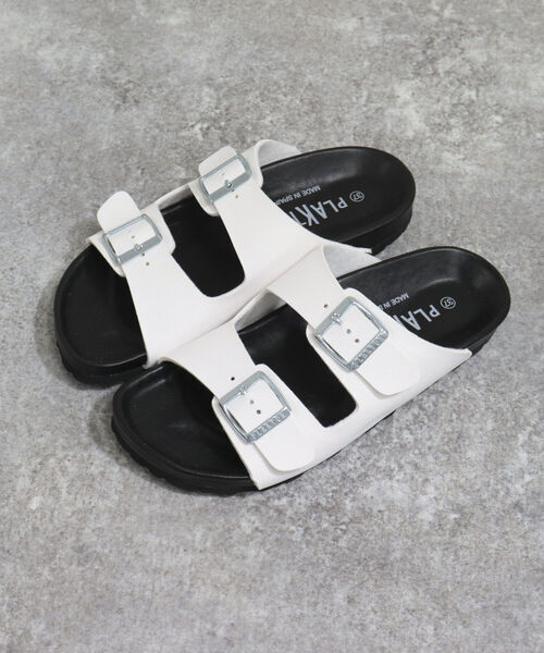 PLAKTON（プラクトン）の「【PLAKTON/プラクトン】マッドカラー2ベルトサンダル（サンダル・レディース・ホワイト/ブラック・37）」の9枚目の写真