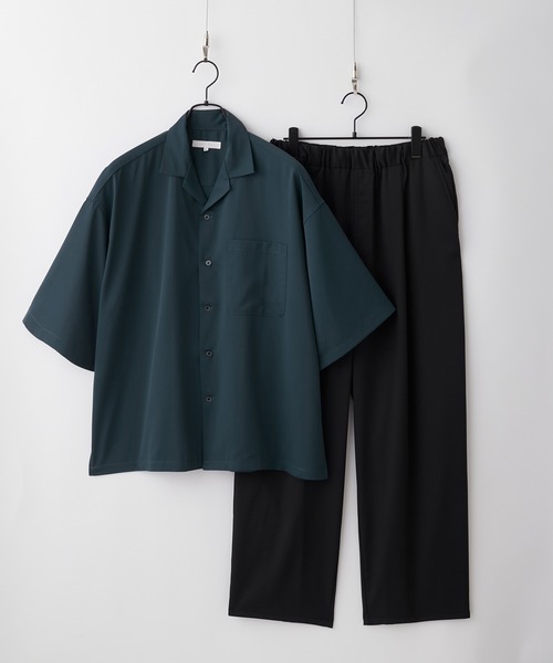 セール】【 セットアップ 】綾トロ ビッグシルエット オープン