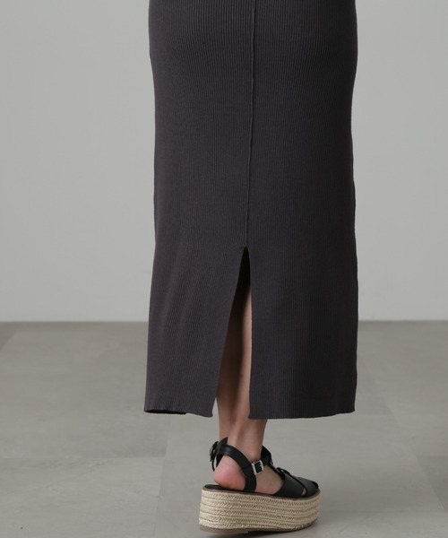 FREE'S MART（フリーズマート）の「◆肩スリット半袖リブニットワンピース（ワンピース・レディース・ブラック/ホワイト/イエロー・SMALL/MEDIUM）」の15枚目の写真