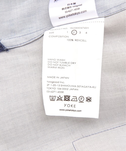YOKE（ヨーク）の「YOKE/ヨーク/PRINTED OPEN COLLAR SHIRT(YK23SS0476SH)（シャツ/ブラウス・メンズ・ネイビー/ブルー・2）」の10枚目の写真