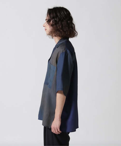 YOKE（ヨーク）の「YOKE/ヨーク/PRINTED OPEN COLLAR SHIRT(YK23SS0476SH)（シャツ/ブラウス・メンズ・ネイビー/ブルー・2）」の9枚目の写真