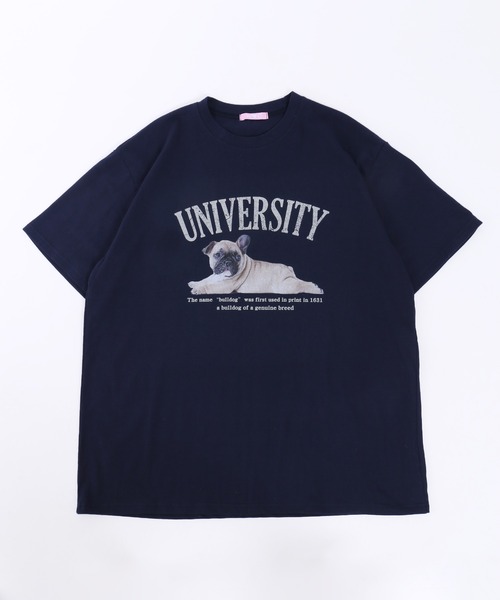 WC（ダブル シー）の「PUGプリントTシャツ（Tシャツ/カットソー・レディース・グレー/オートミール/ネイビー・FREE）」の22枚目の写真