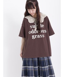 Samansa Mos2 | ロゴ刺繍Tシャツ(Tシャツ/カットソー)