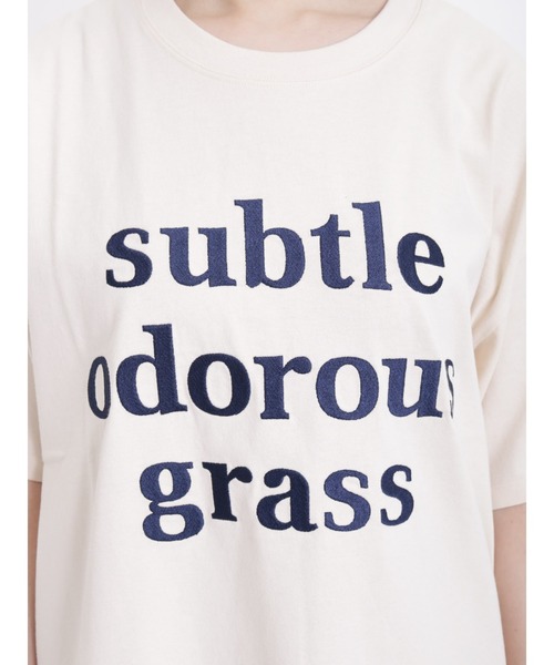 Samansa Mos2（サマンサ モスモス）の「ロゴ刺繍Tシャツ（Tシャツ/カットソー・レディース・ベージュ/チャコール/キナリ/ブラウン・ﾌﾘ-）」の21枚目の写真