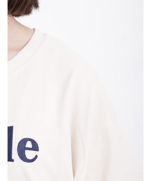 Samansa Mos2（サマンサ モスモス）の「ロゴ刺繍Tシャツ（Tシャツ/カットソー・レディース・ベージュ/チャコール/キナリ/ブラウン・ﾌﾘ-）」の22枚目の写真